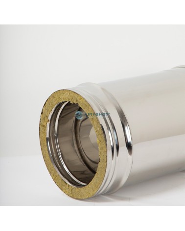 TUBO LUNGHEZZA 1000 MM TERMOTEC IN ACCIAIO