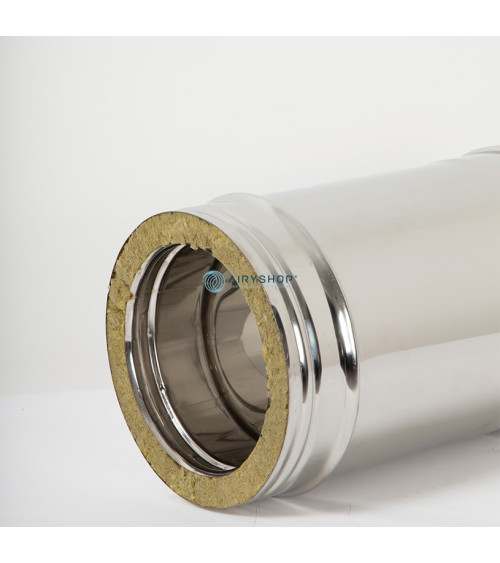 TUBO LUNGHEZZA 330 MM TERMOTEC IN ACCIAIO