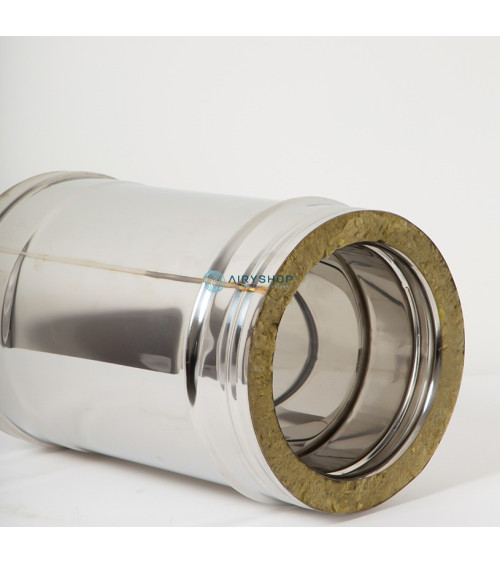 TUBO LUNGHEZZA 330 MM TERMOTEC IN ACCIAIO