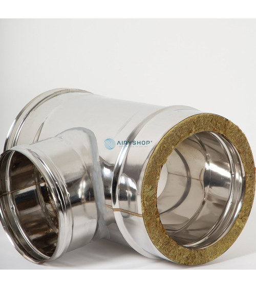 RACCORDO T 90° RIDOTTO TERMOTEC IN ACCIAIO