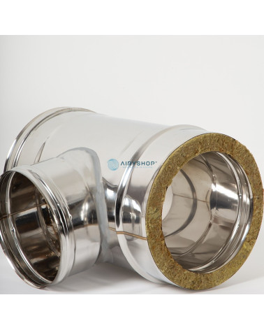 RACCORDO T 90° RIDOTTO TERMOTEC IN ACCIAIO