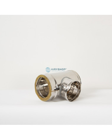 RACCORDO T 90° RIDOTTO TERMOTEC IN ACCIAIO