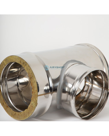 RACCORDO T 90° RIDOTTO TERMOTEC IN ACCIAIO