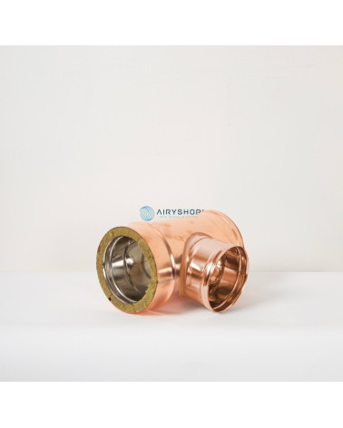 RACCORDO T 90° RIDOTTO TERMOTEC IN RAME